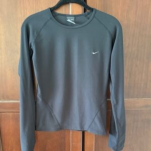 Nike Black Long-Sleeve Dri-FIT Crew Top